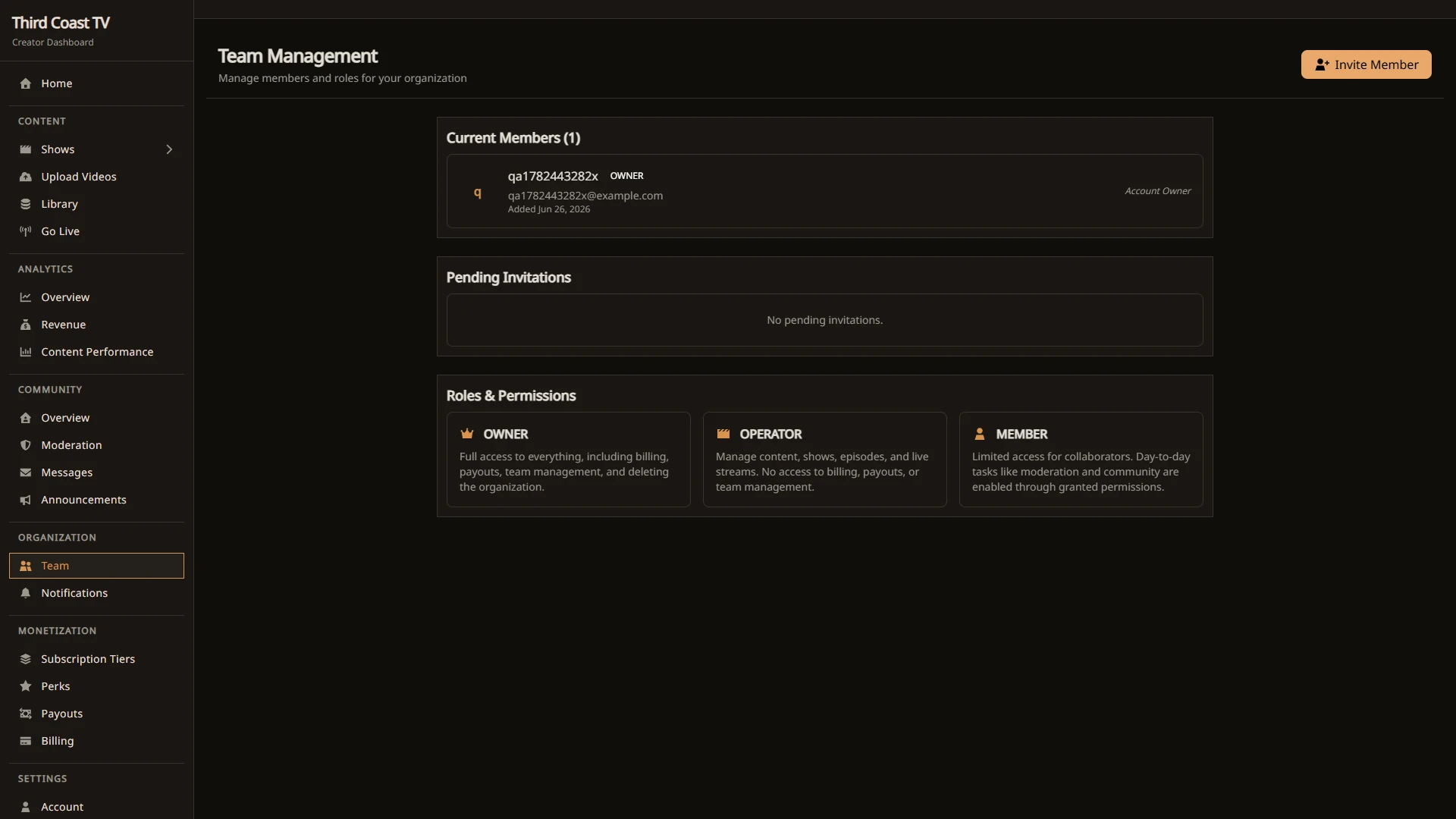 The invite dialog