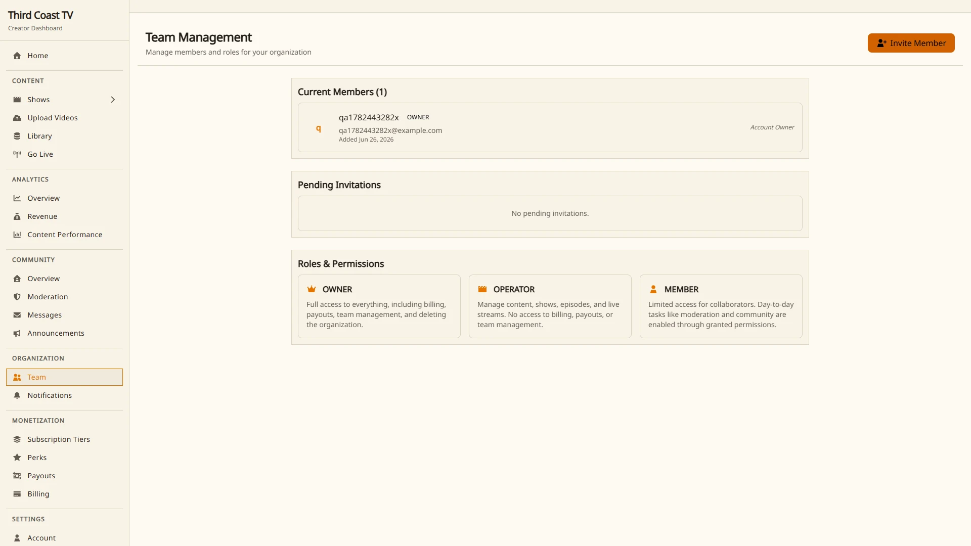 The invite dialog
