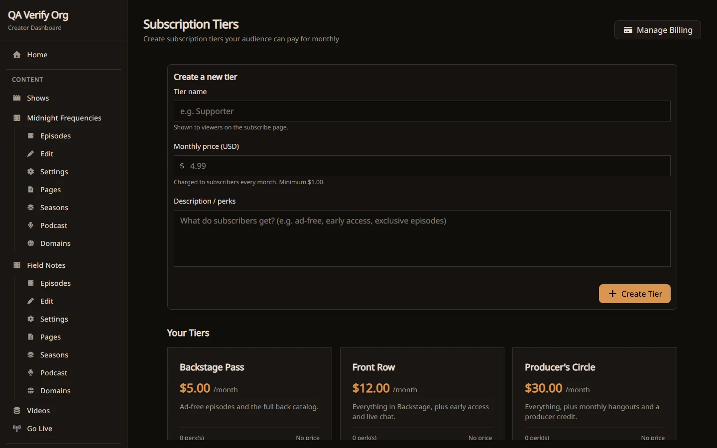 Set your own prices on desktop